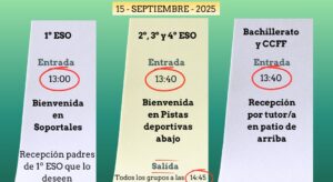 Recepción alumnado curso 2025-2026