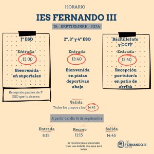Recepción alumnado curso 2026-2027